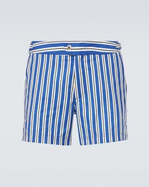 Tom Ford Badeshorts Aus Popeline - Blau