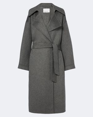 Frankie Shop Issen Wool-Blend Wrap Coat - Grey