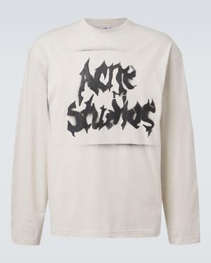 Acne Studios Longsleeve Aus Jersey - Grau