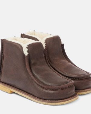 JW Anderson Suede Ankle Boots - Brown