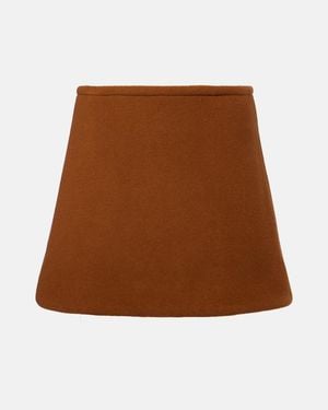 Patou Wool-Blend Miniskirt - Brown