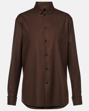 Loro Piana Camisa Thea De Lana Virgen - Marrón