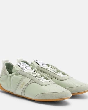 Chloé Kick Leather-Trimmed Trainers - White