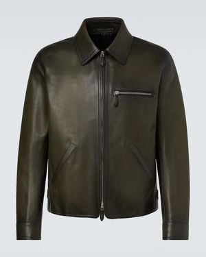 Berluti Leather Jacket - Green