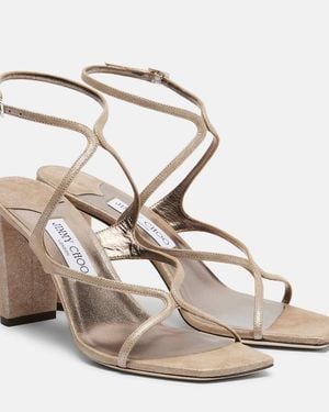 Jimmy Choo Sandales Azie En Daim - Métallisé