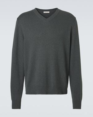 The Row Pullover Memphis Aus Kaschmir Und Leinen - Grau