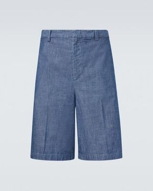 Jil Sander Denim Bermuda Shorts - Blue