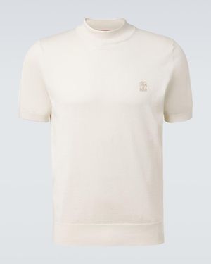 Brunello Cucinelli Logo Cotton Jumper - White