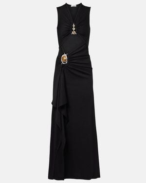 Christopher Esber Droplet Crystal Cutout Embellished Maxi Dress - Black