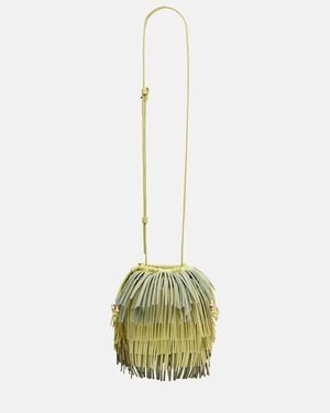 Zimmermann Fringe Ombre Leather Crossbody Bag - Metallic