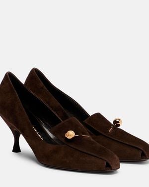 Herbert Levine Aperitif Suede Court Shoes - Brown