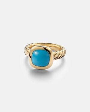 David Yurman Ring Dy Mercer Aus 18Kt Gelbgold Mit Tuerkis - Blau