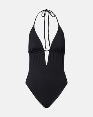 Tory Burch Open-Back Swimsuit - Blue