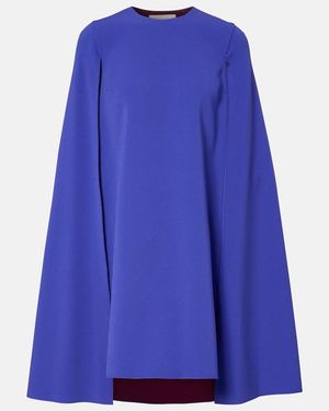 ROKSANDA Twiggy Caped Crepe Cocktail Dress - Blue