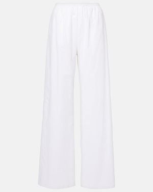 Asceno Austin Cotton Straight Pants - White