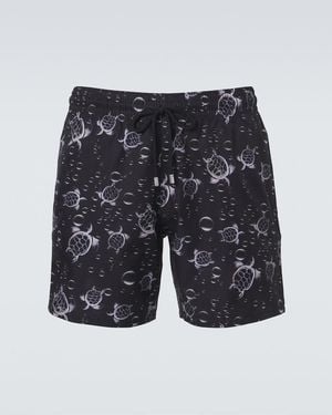 Vilebrequin Mahina Printed Swim Trunks - Black