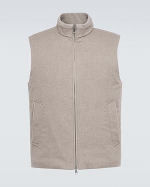 ZEGNA Cashmere Down Vest - Grey