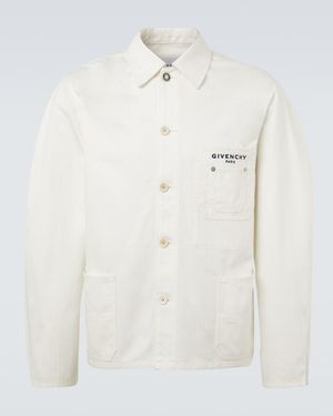 Givenchy Logo Cotton Canvas Jacket - White