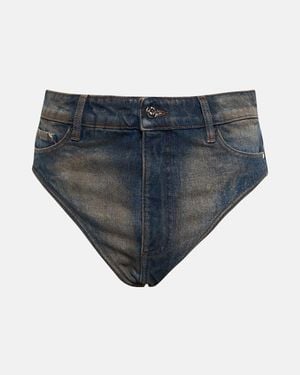 Y. Project Janty High-Rise Denim Shorts - Blue