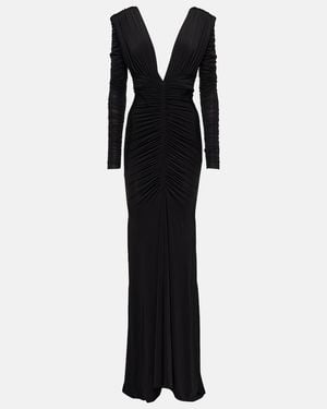Alex Perry Dalton Ruched Gown - Black