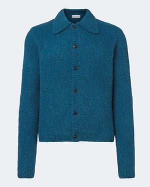 Dries Van Noten Alpaca And Wool-Blend Cardigan - Blue