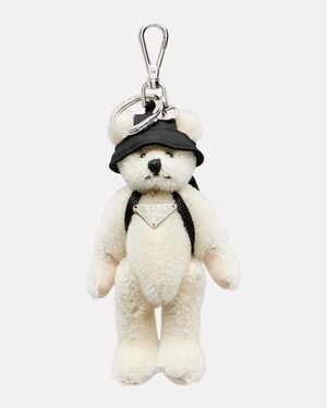Prada Taschenanhaenger Teddy Large - Weiß