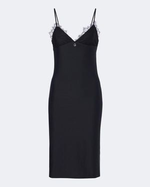 Coperni Vestido Lencero Con Encaje - Azul