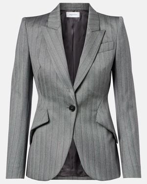 McQueen Blazer Aus Wolle - Grau