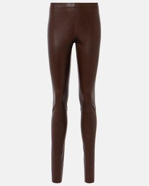 Stouls Carolyn Leather Trousers - Brown
