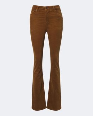 FRAME The Corduroy Bootcut Cotton-Blend Trousers - Brown