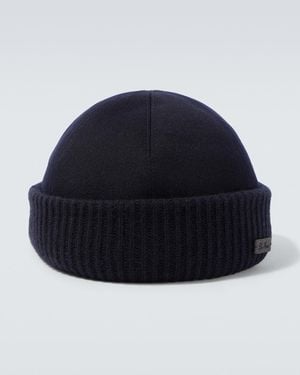 Loro Piana Storm System Cashmere Beanie - Blue