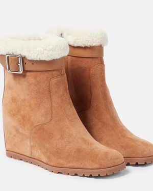 Jonathan Simkhai Avery Suede Wedge Ankle Boots - Brown