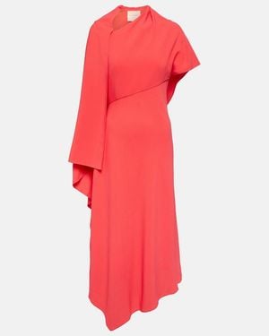 ROKSANDA Pascale Asymmetric Crepe Midi Dress - Red