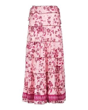 Poupette Camila Floral Maxi Skirt - Pink
