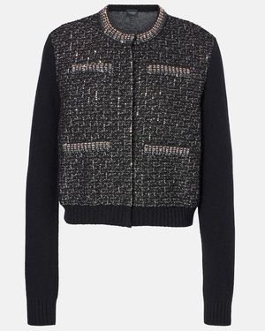 Giambattista Valli Sequined Wool Cardigan - Black