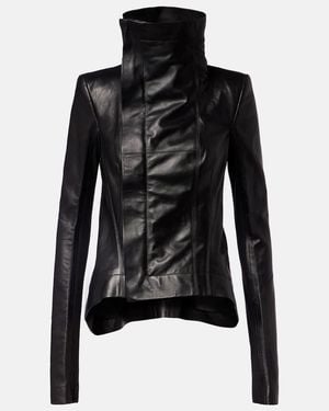 Rick Owens Naska Leather Biker Jacket - Black