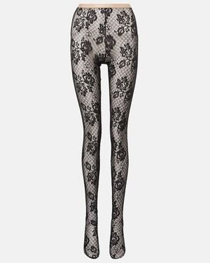 Valentino Strumpfhose Aus Spitze - Schwarz