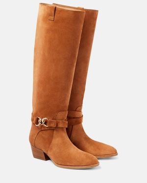 Ulla Johnson Willow Suede Cowboy Boots - Brown