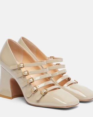 Chloé Janis 80 Patent Leather Mary Jane Court Shoes - Natural