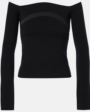 Nina Ricci Wool-Blend Top - Black