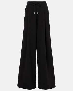 Dries Van Noten Cotton Wide-Leg Trousers - Black
