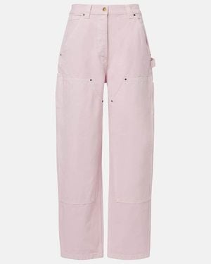 Prada Cotton Canvas Cargo Pants - Pink