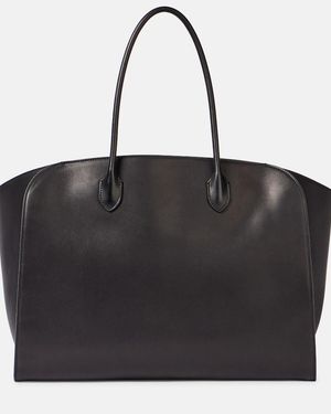 The Row Marlo Large Leather Tote Bag - Black