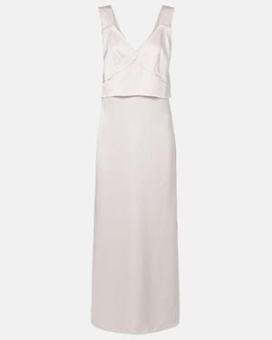 TOTEME Satin Slip Dress - White