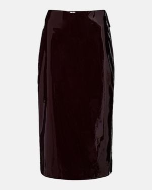 Frankie Shop Samantha Coated Pencil Skirt - Purple