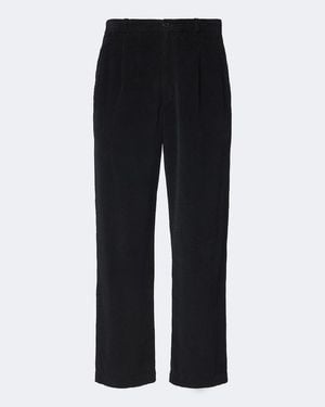 The Row Tavoli Cotton Corduroy Straight Trousers - Black