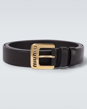 Miu Miu Leather Belt - Black