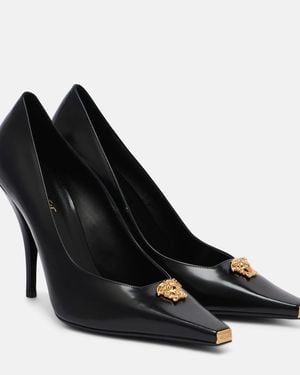 Versace Pumps La Medusa 105 Aus Leder - Schwarz