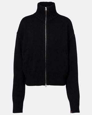 Extreme Cashmere N°438 Xtra Fab Cashmere Zip-Up Jumper - Black