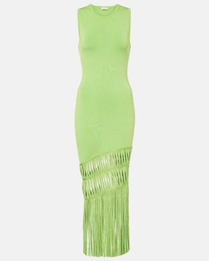 Jonathan Simkhai Brookes Fringed Maxi Dress - Green